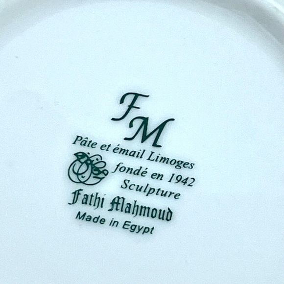 Egyptian Porcelain Plate Trinket Tray Fathi Mahmoud Egypt Limoges King Tut - Picture 8 of 9